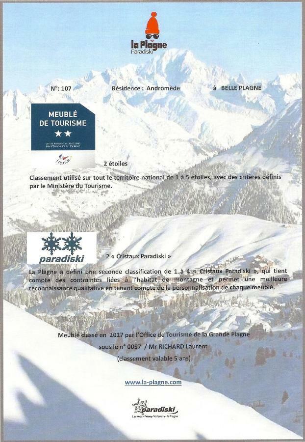 Résidence Andromède La Plagne Exterior foto